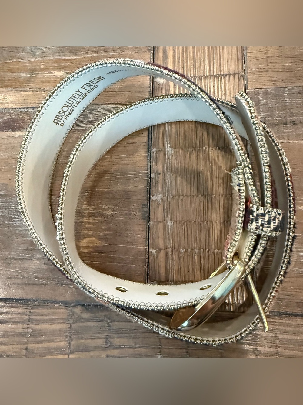 Absolutely Fresh Woven Patchwork Textured Women’s Vintage Belt - Multi-Color - Picture 6 of 11